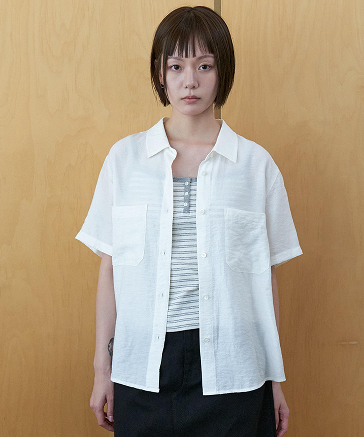 Step Around Half Sleeves Silky Shirts_Ivory