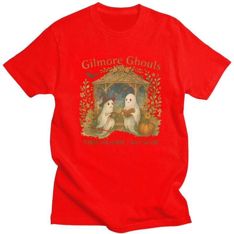 

Gilmore Ghouls Where You Haunt I Will Follow Halloween T Shirt for Men 100 Cotton Tshirts Short Sleeve Tee Shirt Loose Fit S