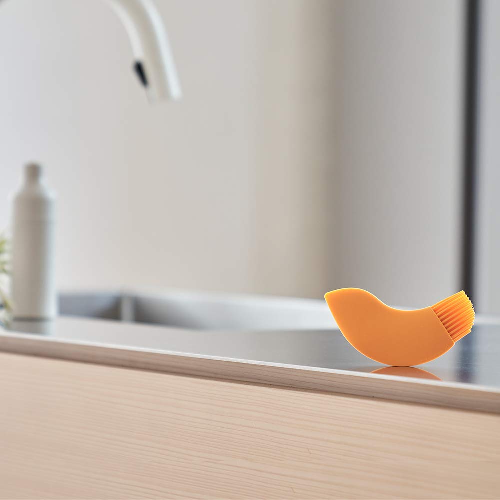 d Happy Bird Spatula Brush Kitchen Tool (Orange) DA-1280-OR
