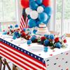 Avezano 3 pcs Patriotic Tablecloths Labor Day Decorations Red White and Blue Plastic Tablecloth Disposable 108 x 54 inch Birthday Memorial Day 4th of