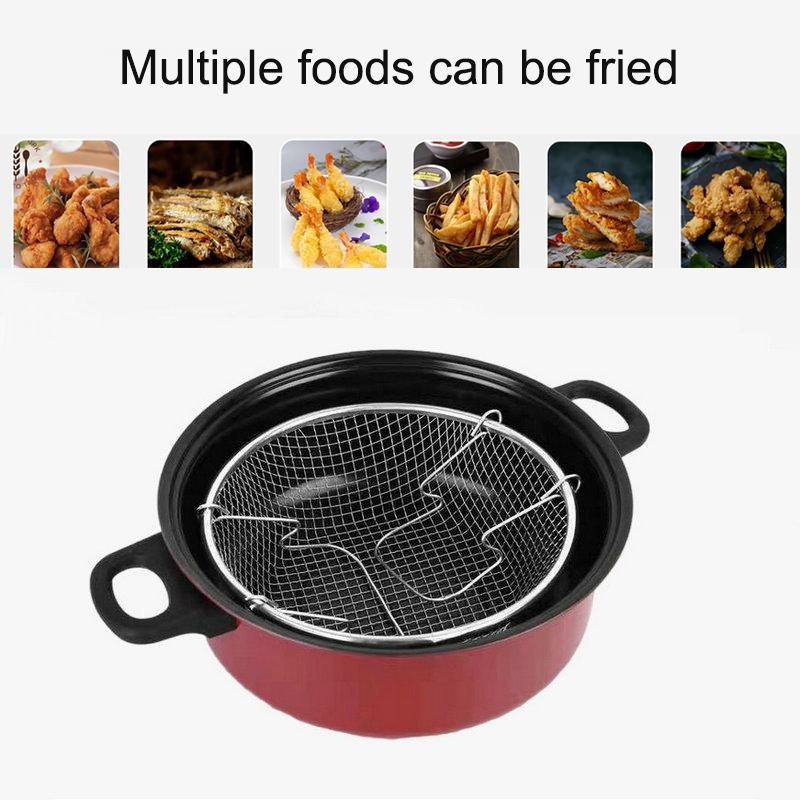 Multifunktionale Bratpfanne, Bratpfanne, Suppentopf, Topf für gebratene Spieße, Pommes-Frites-Bratpfanne, Haushaltsgebrauch