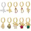 Sweet And Cute Christmas Element Earrings Ear Ring Wind Christmas Gloves Socks Earrings Women Ve1005-1009
