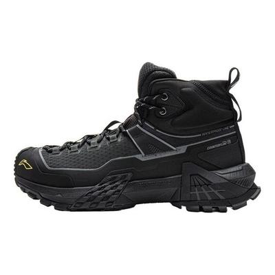 Li Ning Outdoor CF River Pro HI WP Bequeme Modische Minimalistische Reflektierende Rebound-Unterstützende High-Top Wanderschuhe AHTV035-1