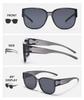 [DUCO] Over-the-glasses sunglasses, polarized lenses, large size, UV400 protection, unisex, designed for larger faces, 8961 (Gray)