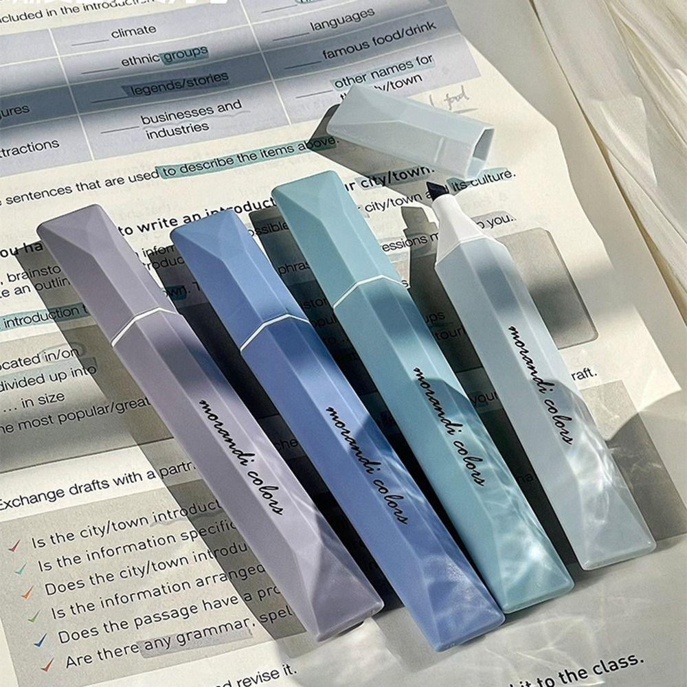 4pcs/Set Kawaii Fluorescent  Marker Pen Macaron Color Graffiti Handwriting Pen  School