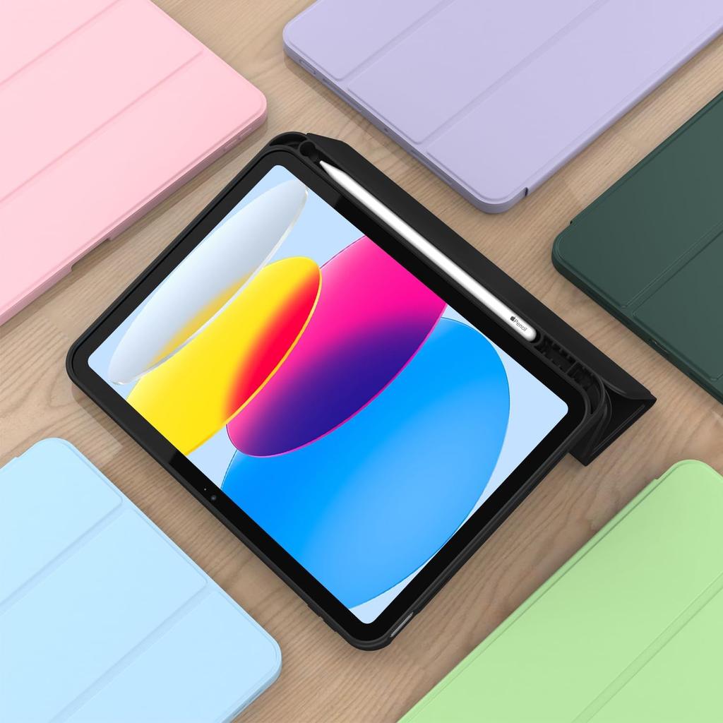 Case for IPad (A16) 11 Inch 2025/iPad 10th Generation 10.9 Inch 2022, Slim Trifold Stand Protective Cover with Pencil Holder