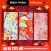 6Pcs Paper New Year Red Envelope Chinese Style Gold Stamping Lucky Red Pocket Blessing Traditional Money Packets New Year