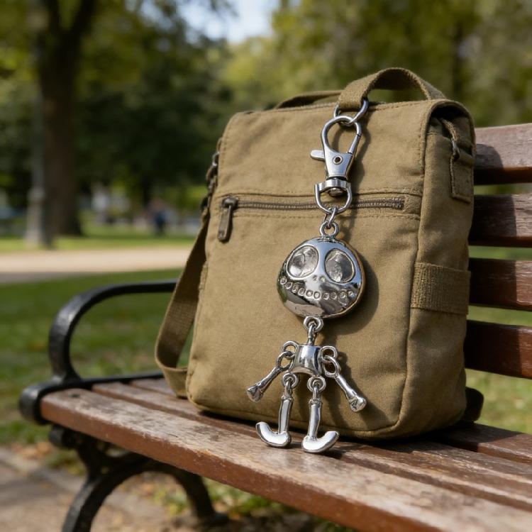 Portable Robot Shaped Keychain Craft Of Sturdy Alloy For Long Time Use