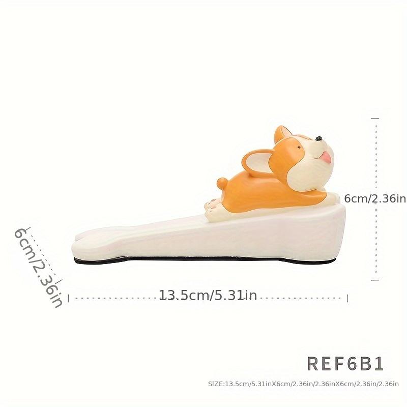 1pc Adorable Cartoon Animal Door Stopper Sturdy Vinyl Construction, Easy Floor Mount,Polished Metal Finish, Playful Door Decor Decorative Door Stopper