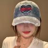 Korean Style Vintage Baseball Cap Embroidery Denim Snapback Cap Casual Letter Visors  Travel
