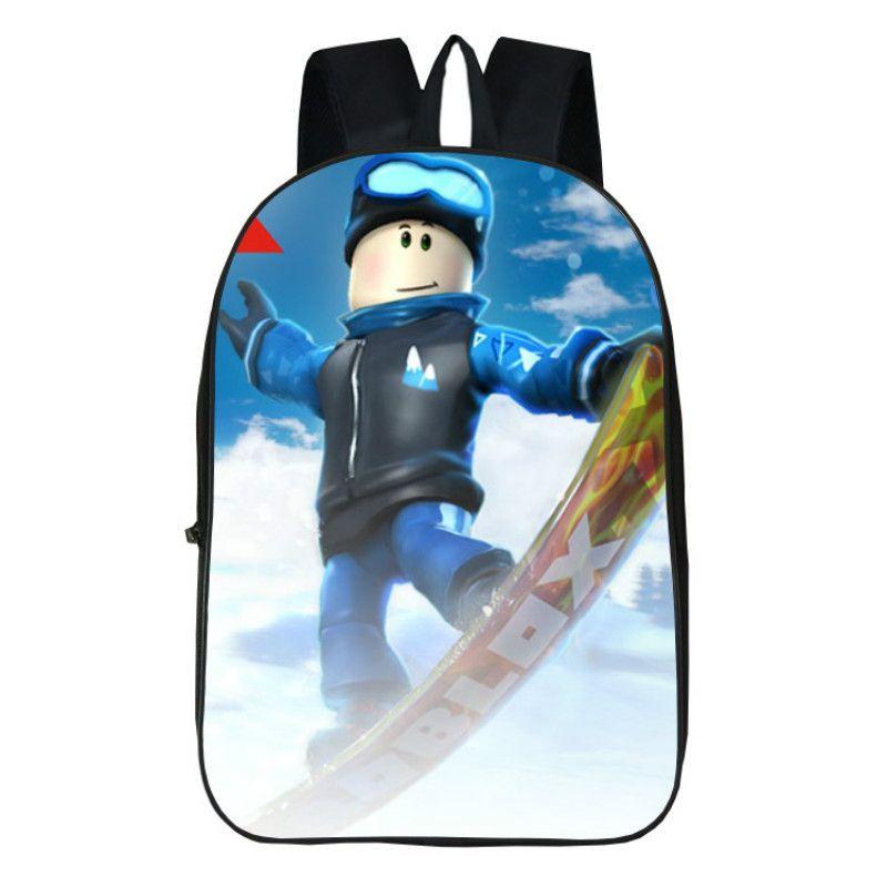 Roblox Pattern Kids School Backpack With Large Capacity And Durable Polyester Material
