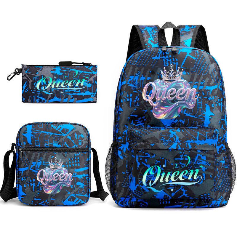 Backpack cute student schoolbag pink schoolbag couple backpack heat transfer printing backpack