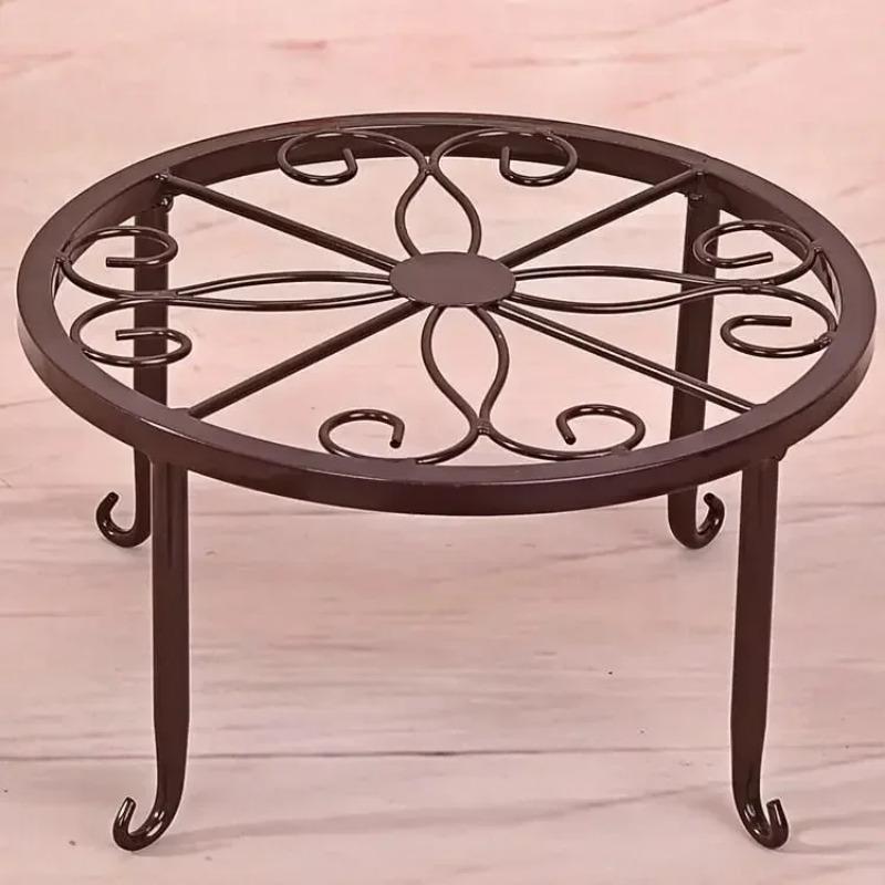 Retro Iron Potted Vertical Flower Pot Rack Display Stand Garden Plant Flower Rack Balcony Home Decoration Rack