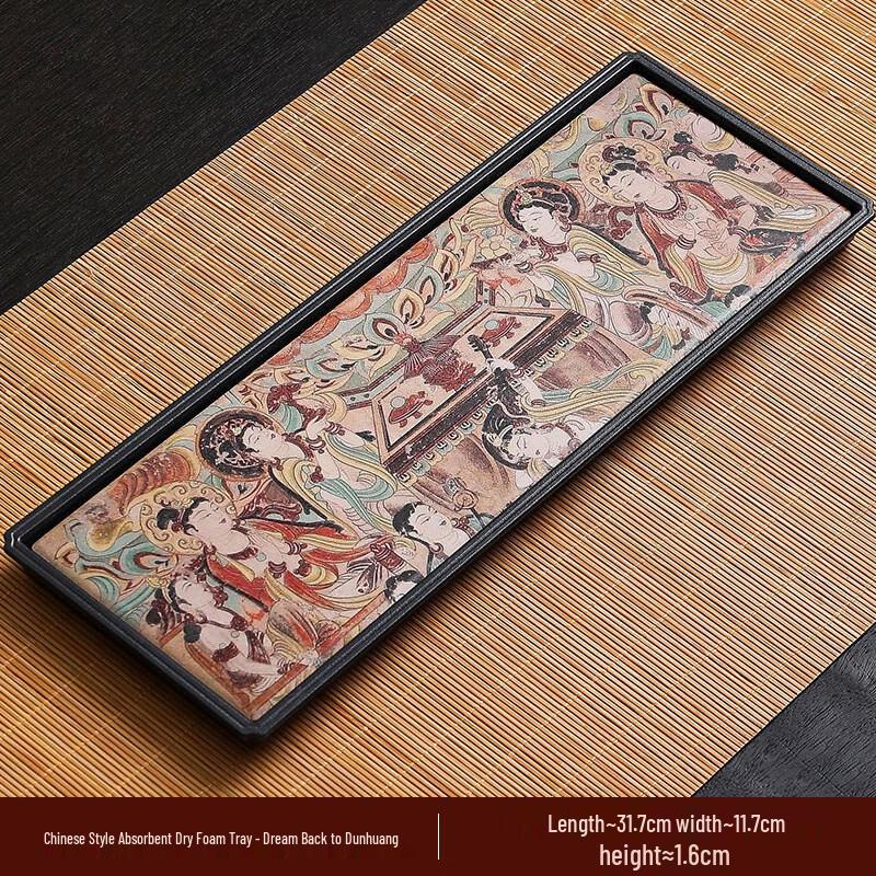 Dunhuang Style Ceramic Draining Tea Tray