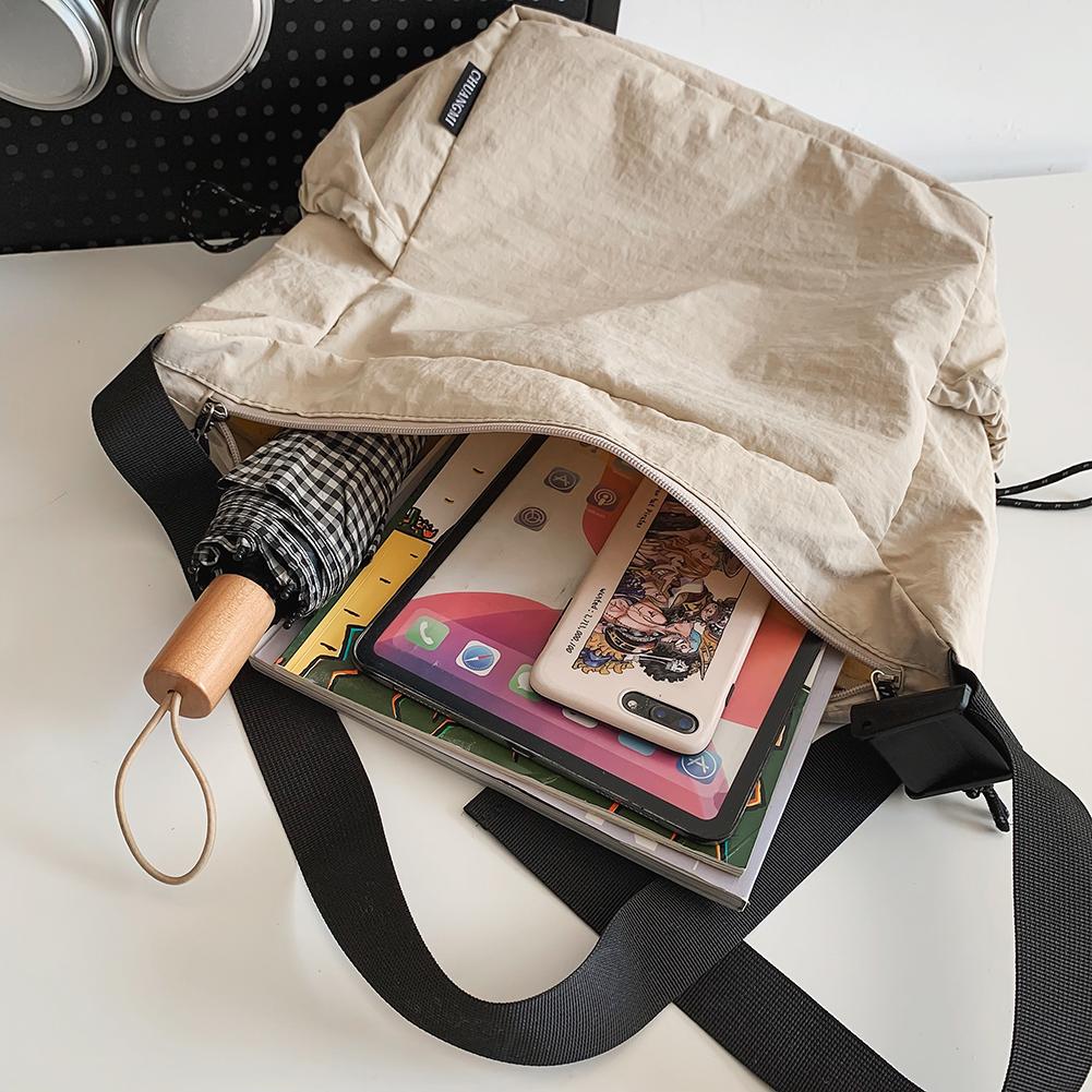 Women Nylon Crossbody Bag Stylish Large Capacity Shoulder Bag With Adjustable Strap Zip Underarm Bag For Shopping Work Daily Use