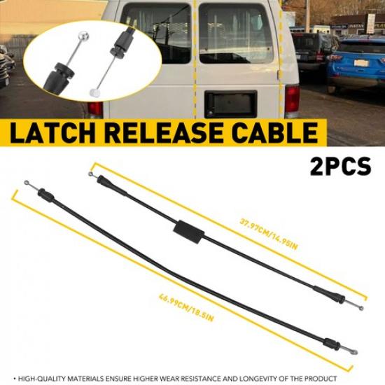 Rear Left Cargo Door Latch Release Cables for Ford E150 E250 E350 E450 1992-2009