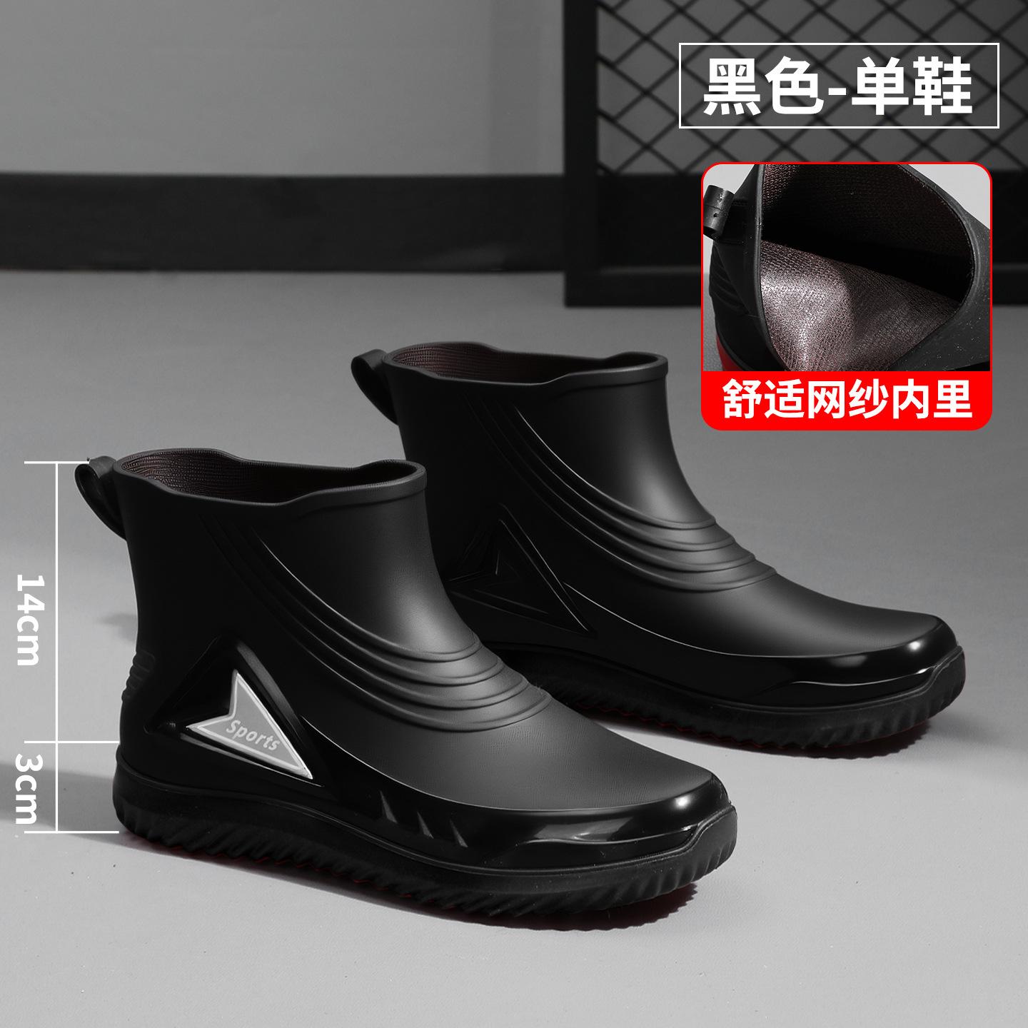 Winter fleece thickened rain boots men s 2026 new short rain boots wear anti-slip and anti-slip fishing 39