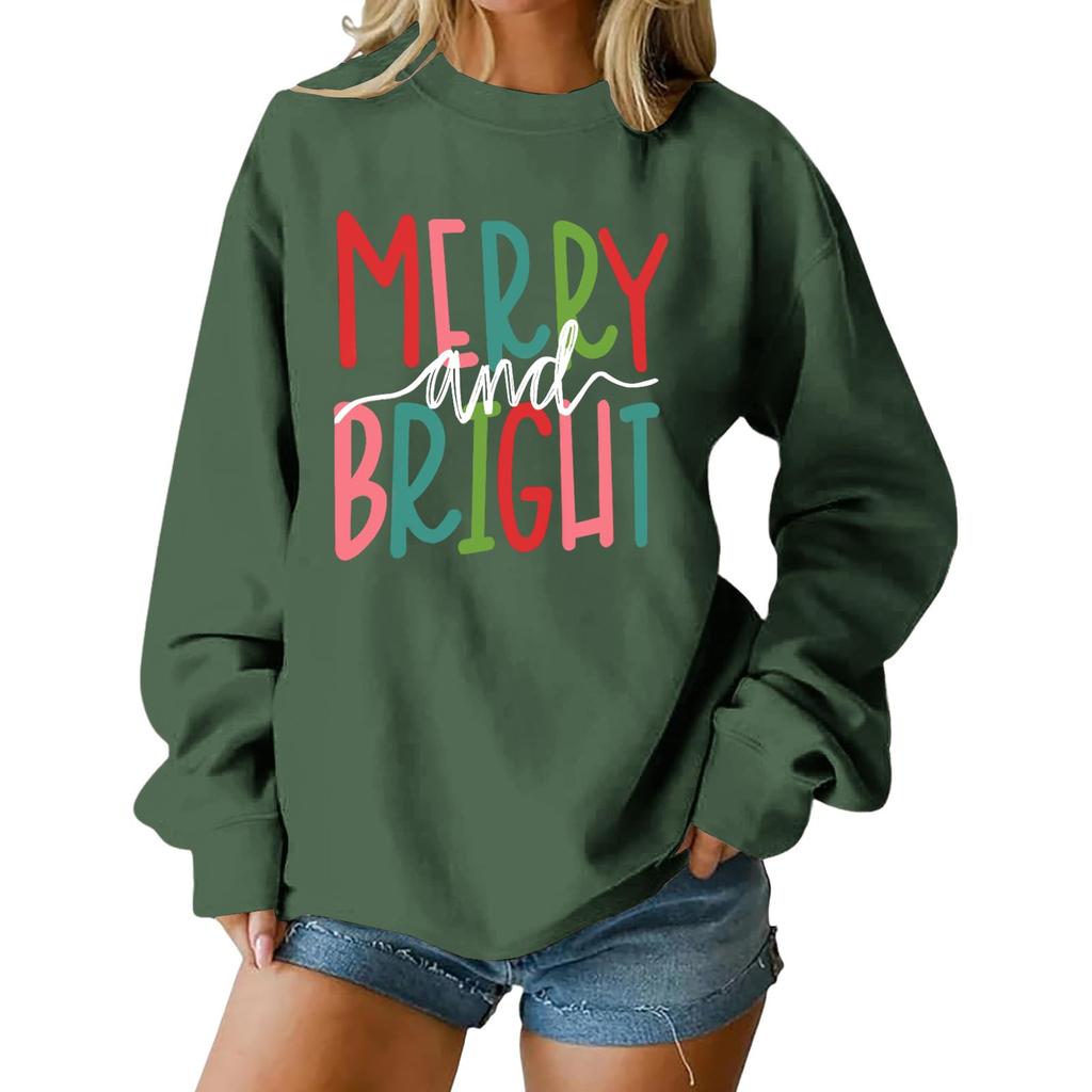 Women's Loose Comfortable Casual Fashionable Character Printing Round Neck Long Sleeved Sweatshirt