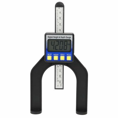 Electronic Digital Display Depth Gauge, Multifunctional Detachable 0-80mm Digital Display Woodworking Ruler Measuring Tool