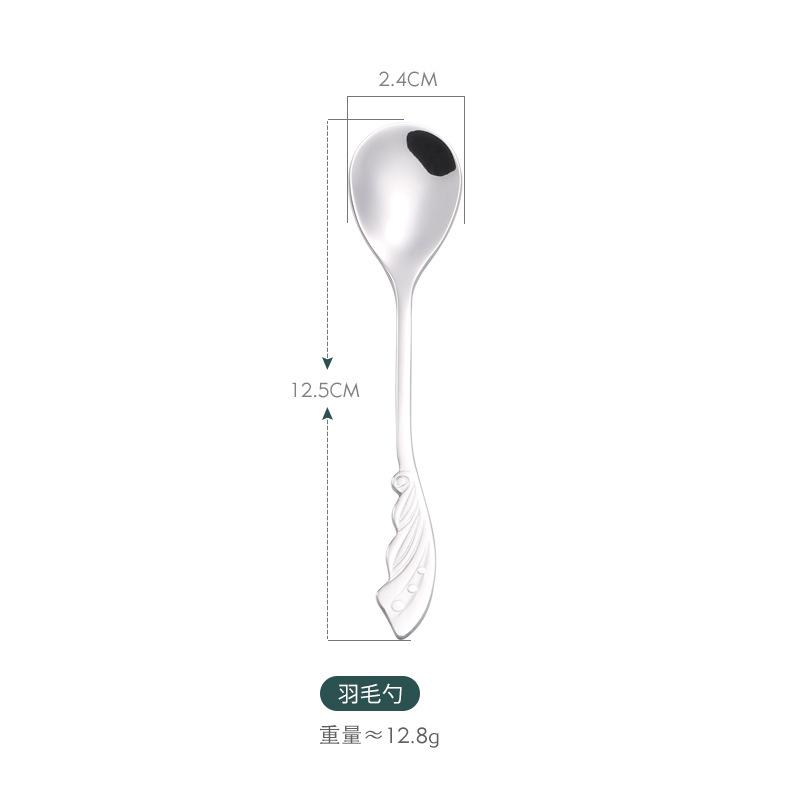 304 stainless steel coffee spoon creative rose flower spoon love spoon, wedding gift set cake dessert spoon