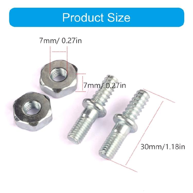 Replacement Metal Chainsaw Guide Plate Screw Nut Set for 180 381 Chainsaw Maintenance Screw Assembly Accessories