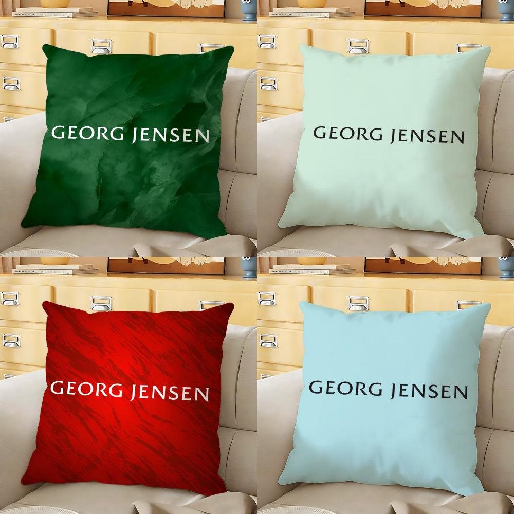 Jewellery Silver GGeorg JJensen Cushion Cover Soft Reversible Pillow Cover Home Car MultiScene Daily Comfort Pillowcase