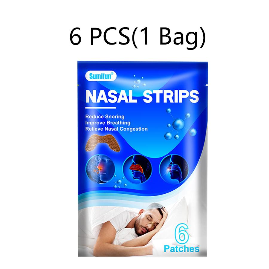 Sumifun 6/12 Bucăți Benzi Nazale Respirabile Plasturi Anti Sforăit Ameliorează Congestia Nazală Secreții Nazale Dormiți Corect Mai Bine Respirați Plasture