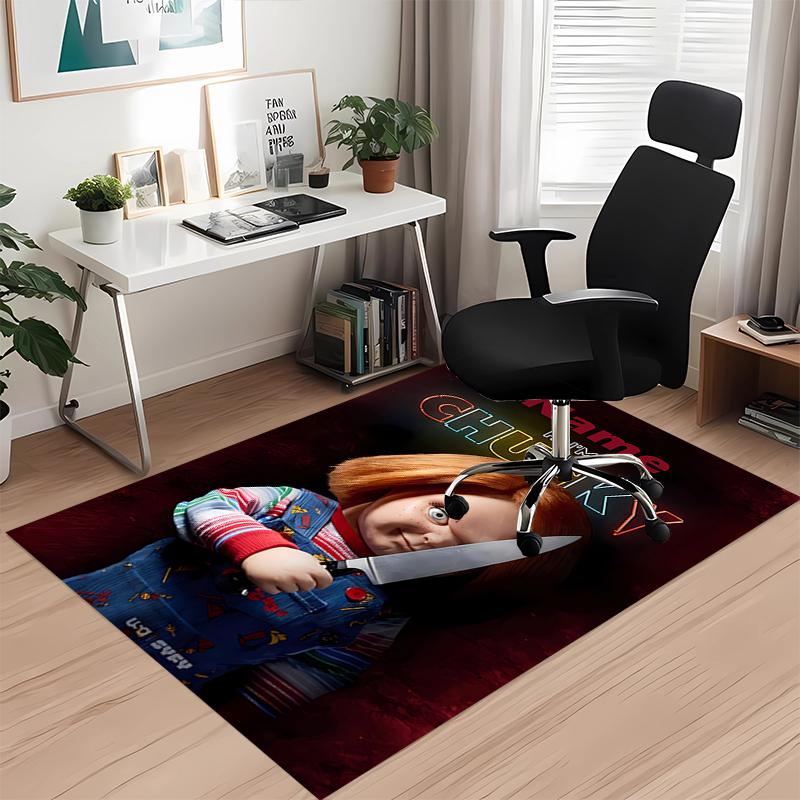 Custom Name Chucky Printed Carpet, for Office Chair Living Room Bedroom Kitchen Room Decor Gifts.