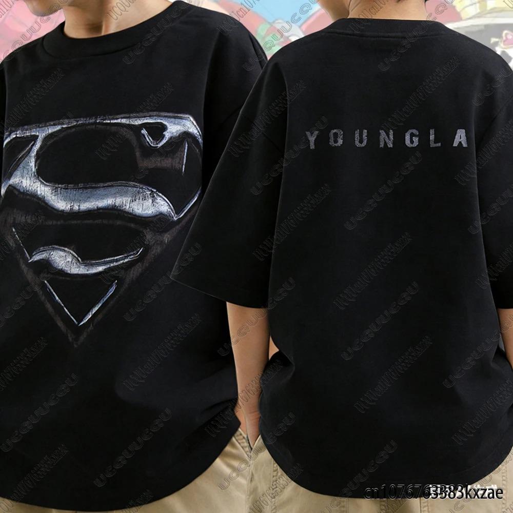 

Super-man Print Tshirts For Adult Summer New DC Comic Short Sleeve Tshirt Cool Boys Girls Tees Fashion Parent Child Clothes XXXL