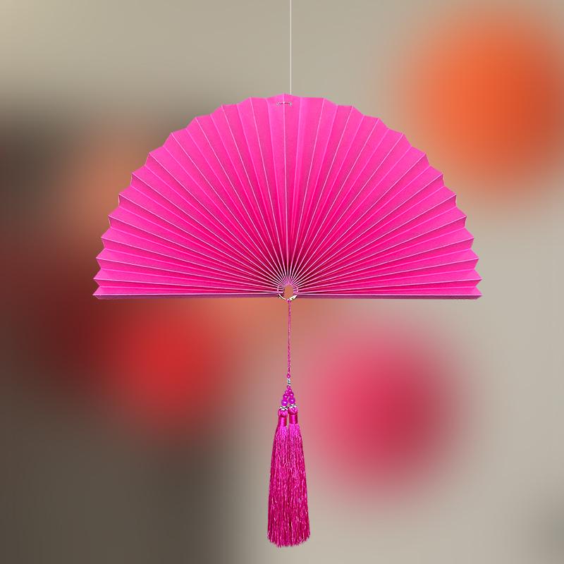 Wedding Décor Set: Honeycomb Balls, Folding Fans & Double Happiness Pendants for Groom's Room