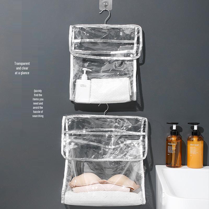 Waterproof Bathroom Hanging Storage Bag for Towels, Clothes, and Underwear