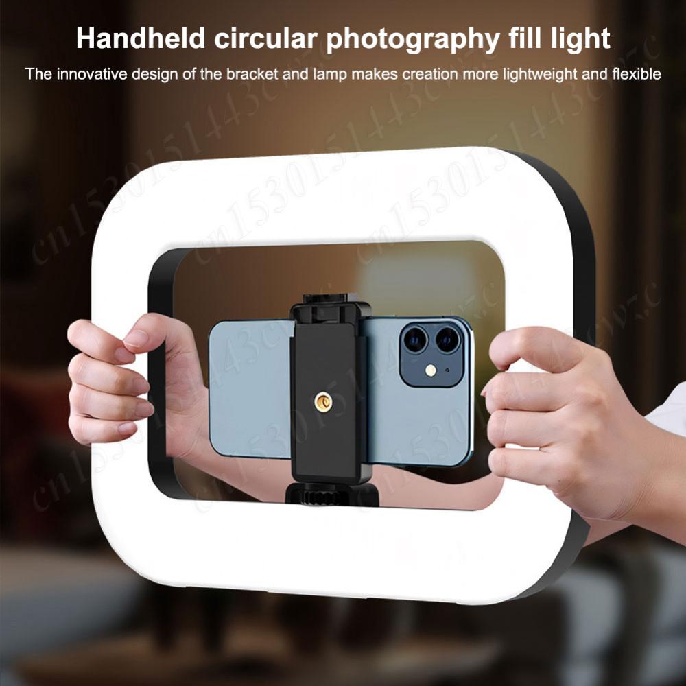 Multi-Purpose Square Fill Light Rechargeable Handheld Photography Lights Smart Bicolor Video Rig Selfie Lamps For Live Broadcast