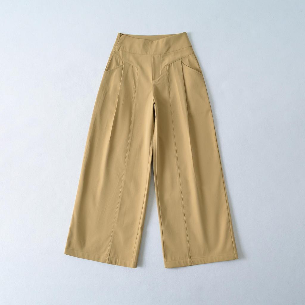 Spicy Girl Women's Early Spring Wide-Leg Pants: Fashionable, Simple, Versatile, American-Style Casual Straight-Leg Sports Pants