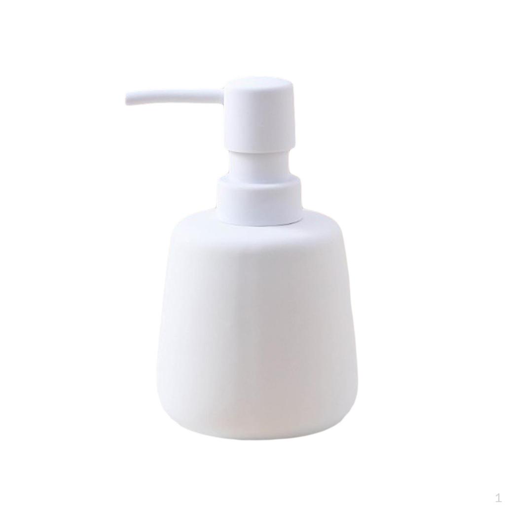 Ceramic Pump Soap Dispenser, Liquid Hand Bathroom Container for Laundry