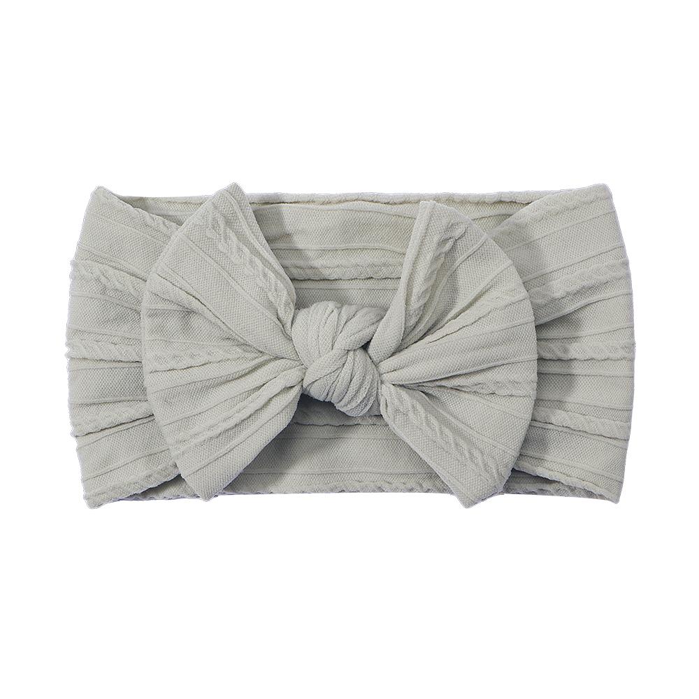 Solid Cable Bow Baby Headband for Child Nylon Layers Headwear Kids Elastic Turban Headwraps Newborn Boys Girls Hair Accessories