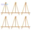 1Pc/6Pcs Portable Wooden Tripod Easel - Adjustable Inclination Lightweight Foldable Beginners Paint Board Rack for Painting Sketching