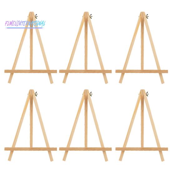 1Pc/6Pcs Portable Wooden Tripod Easel - Adjustable Inclination Lightweight Foldable Beginners Paint Board Rack for Painting Sketching