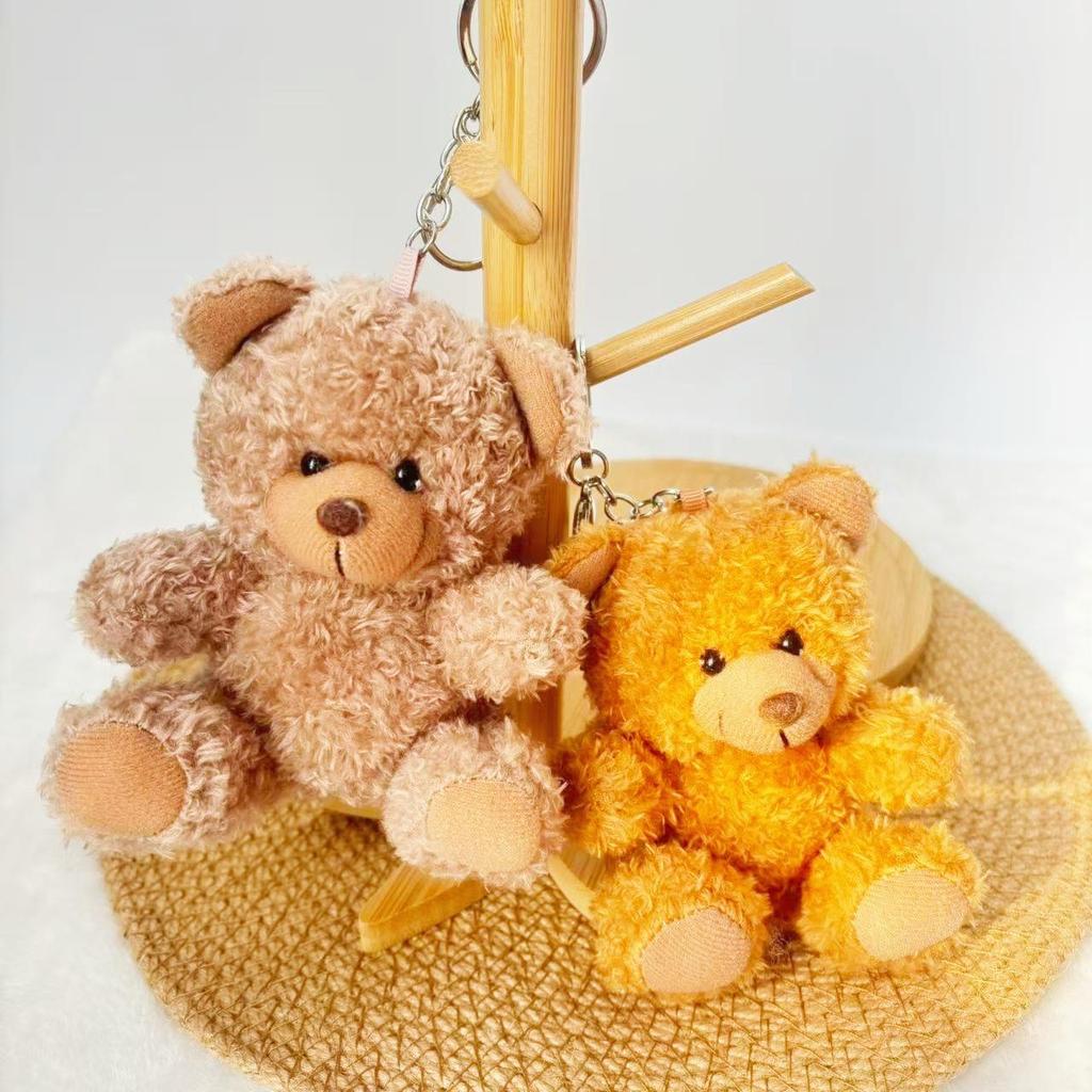 Wearable Teddy Bear Keychain Pendant – Plush Toy Gift for Graduation Season with Logo Print