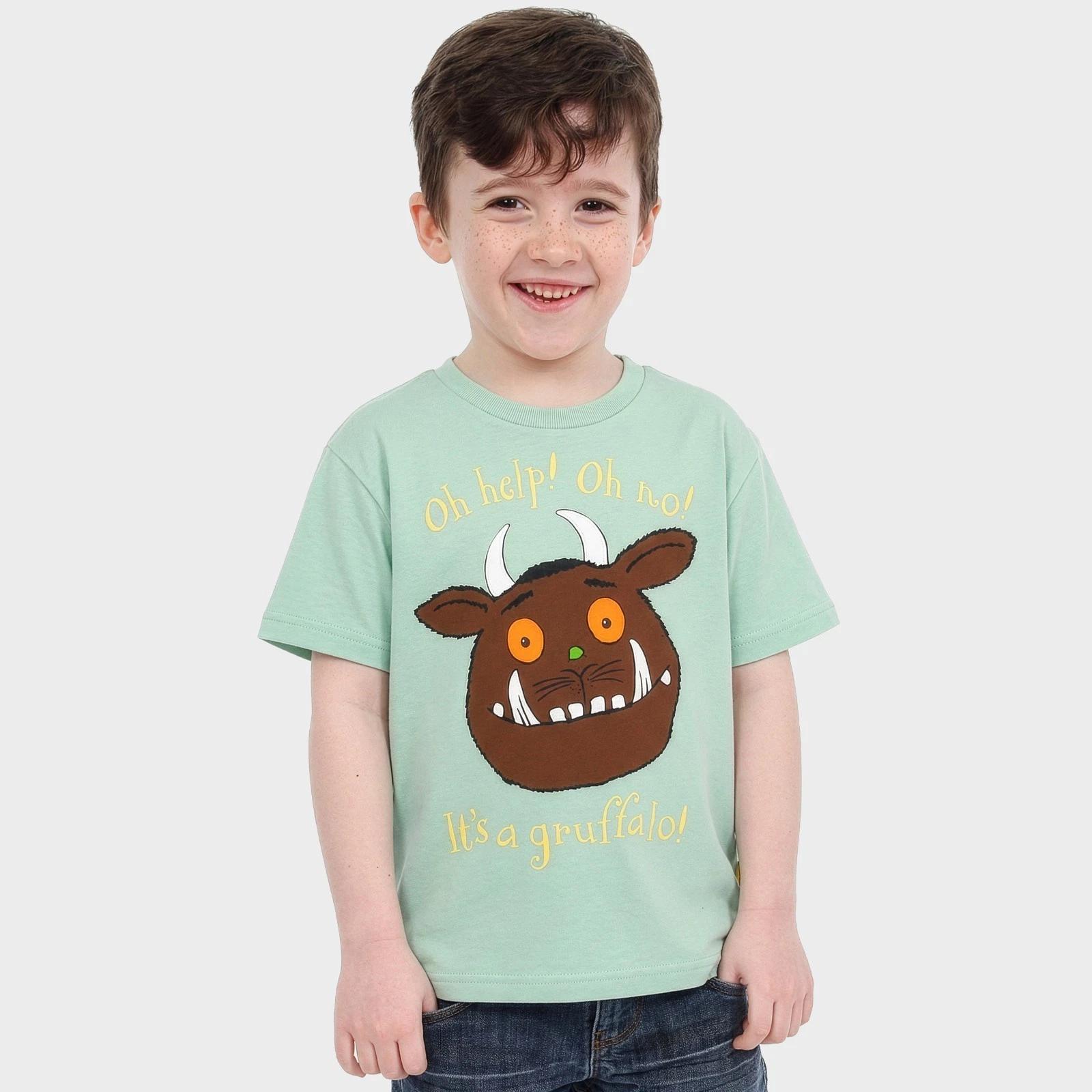 The Gruffalo T-Shirt | Short Sleeve Boys T Shirt | Gruffalo Green Tee For Boys 100