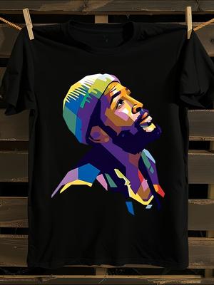 & WoMarvin Gaye Graphic Print T-Shirt Mens Tshirt Womens Tshirts with Letters Print Short Sleeves T-Shirt Casual Street Tee Shirt Top