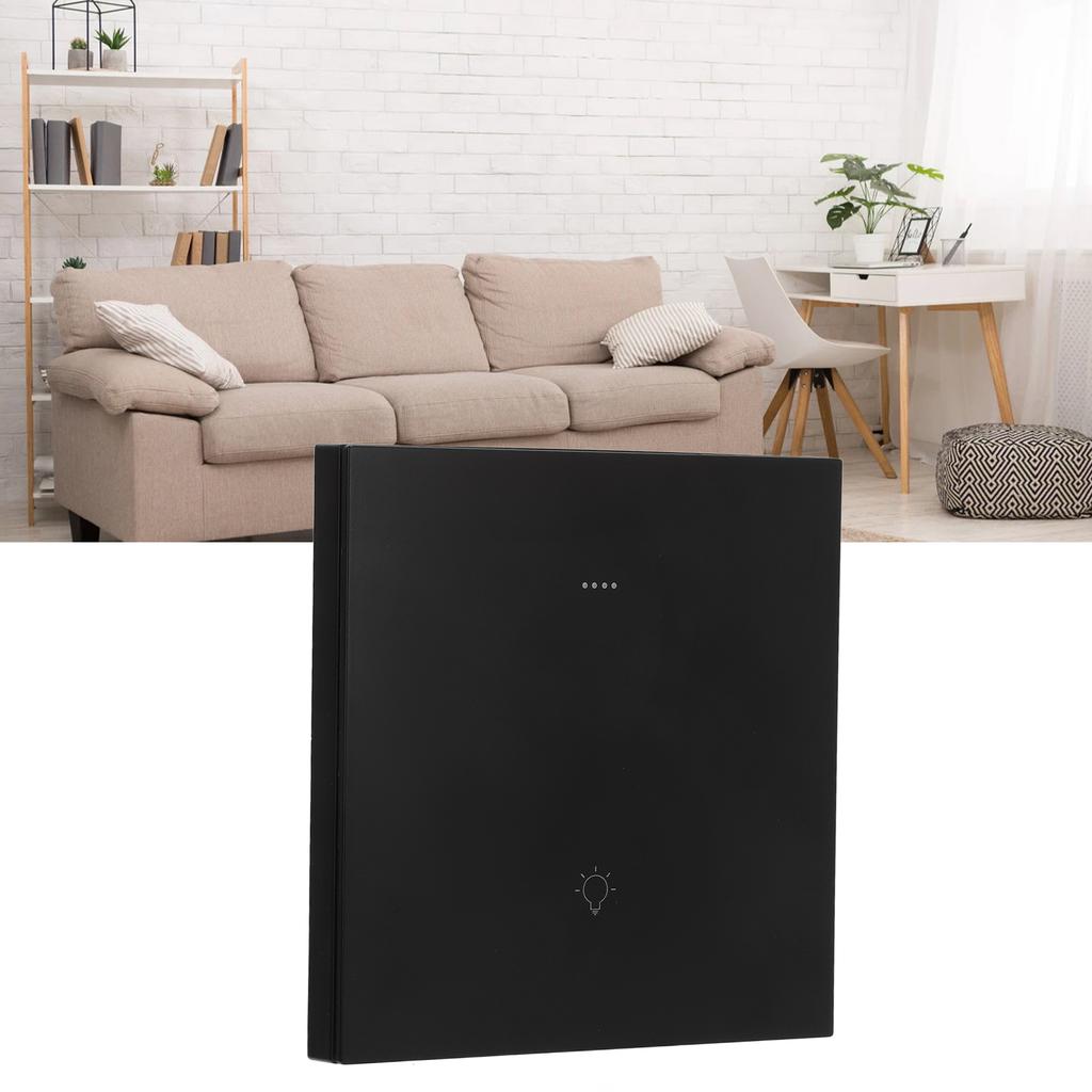 Smart Light Switch Voice Timing Phone APP Control ABS PC for TUYA ZigBee AC 100?240VBlack
