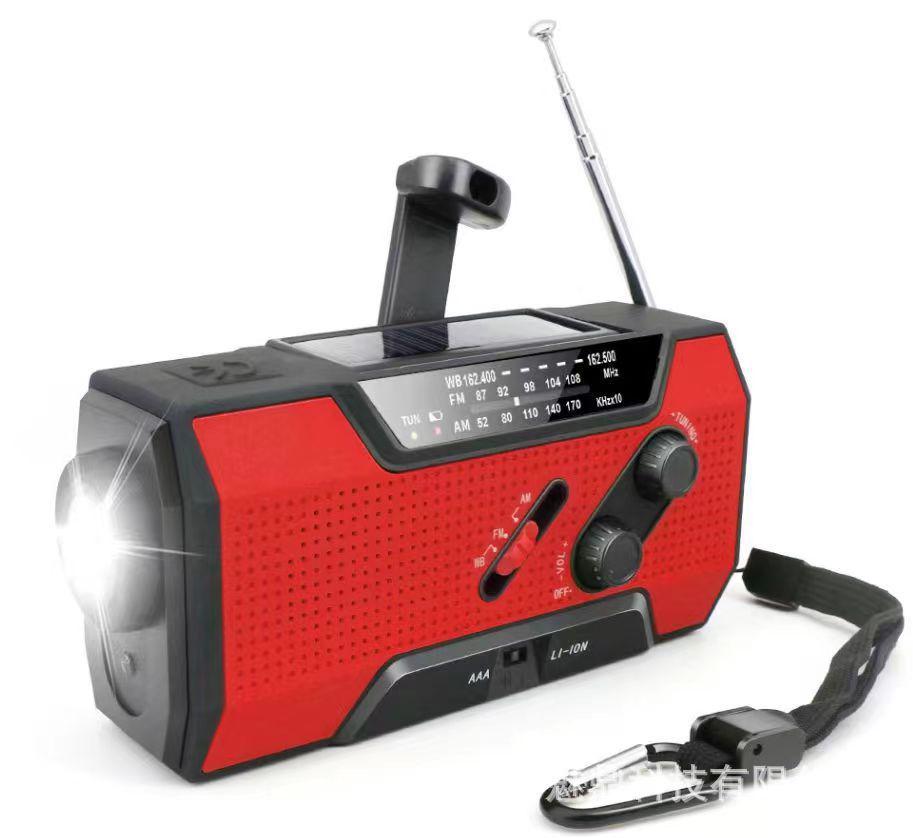 Solar Hand-Cranked Multi-Function Emergency Radio for Outdoor Use