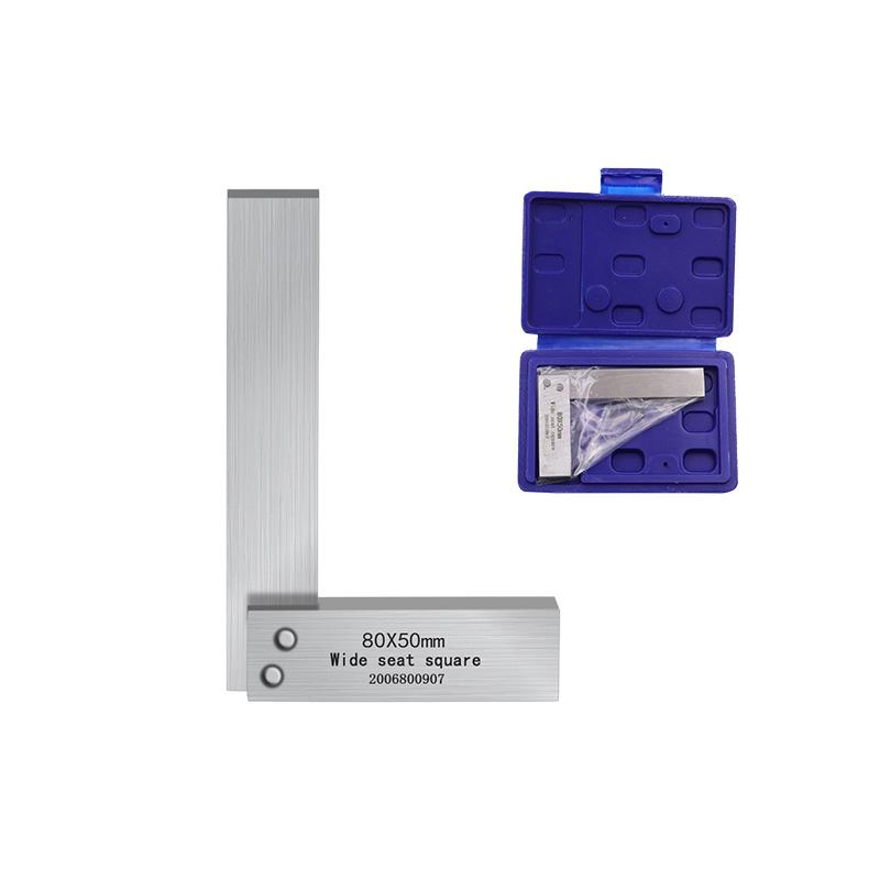 Machinist Square Mechanical Engineer Steel High Precision 90 Degree Wide Base Tool Angle L-type Testing Measuring Tool 4 Szie