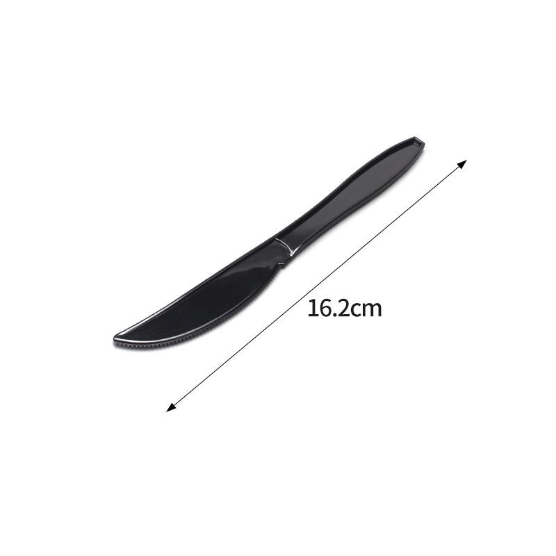 6-inch Disposable Plastic Cutlery Set: Individually Packaged Knife, Fork, and Spoon.