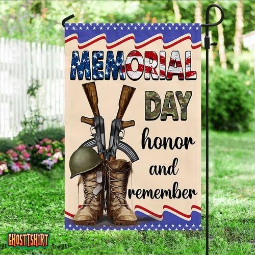 Memorial Day ag Honor And Remember Patriotic Veterans Garden ag, Double-Side RRM IIX SSL