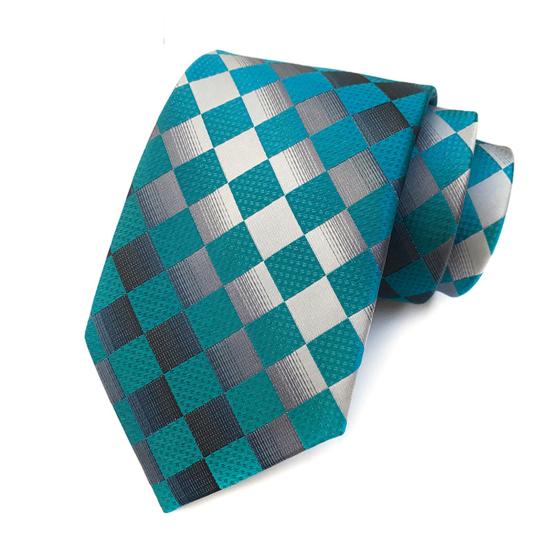 Men Business Tie Lightweight Multipurpose Adjustable Different Patterns Plaid Print Decorative Gentleman Wedding Daily Wear Necktie Clothes Accessory