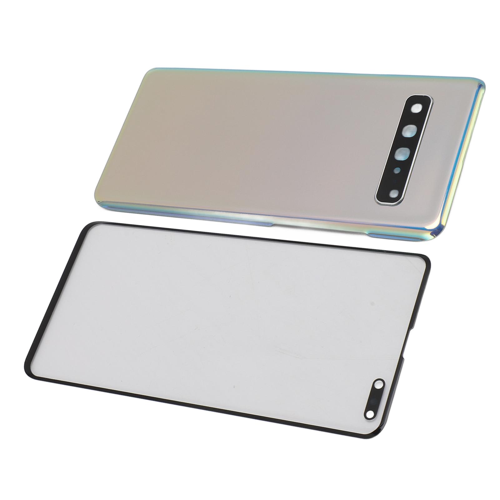 

Back Glass Replacement and Front Outer Lens Glass Screen with Camera Lens Tape Parts Repair Tools for S10 5G