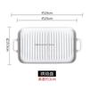 Rectangular Double Ear Oven Grill Plate Large Ceramic Household Fish Plate Grill Plates Household Vegetable Ceramic Plates