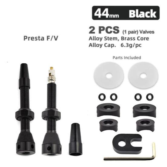1 Set Tubeless Valve Kit with Wrench CNC Machined Super Light Metal Stem And Caps Replacement 44/60mm MTB