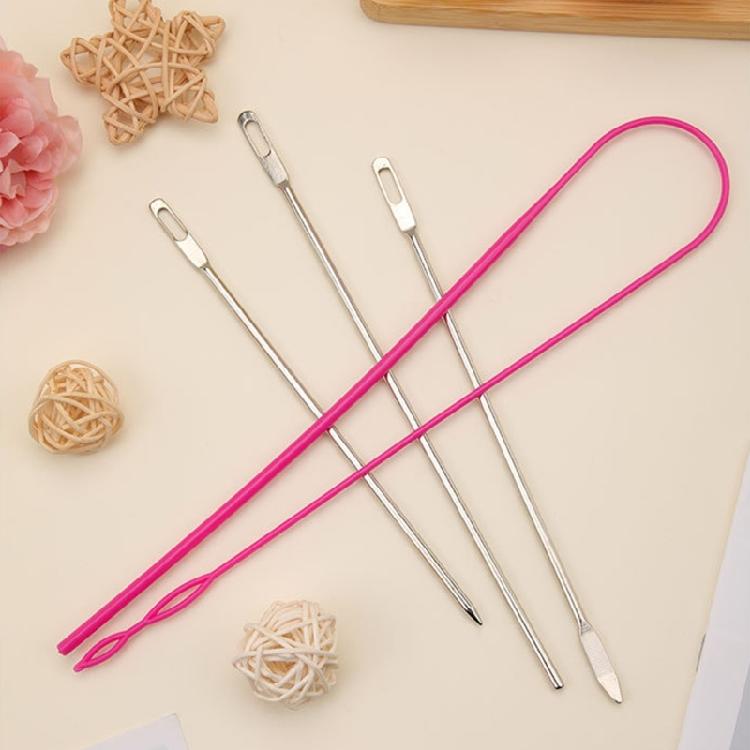 8Pieces Flexible Drawstring Threader Drawstring Turner Hook Metal Drawstring Tweezers Sewing Knitting Accessories